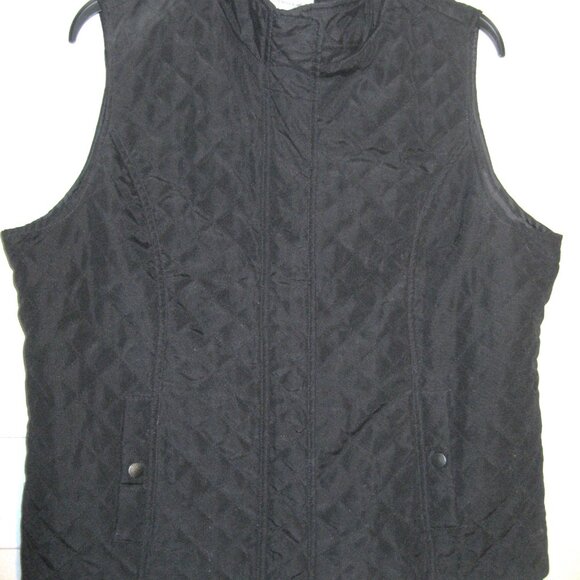 Christopher Banks Women's Black Quilted Vest Large - Picture 4 of 6